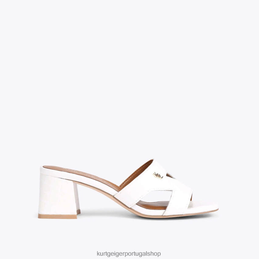 Kurt Geiger mulheres bloco odina de Londres 8J6X00436 branco | calçados