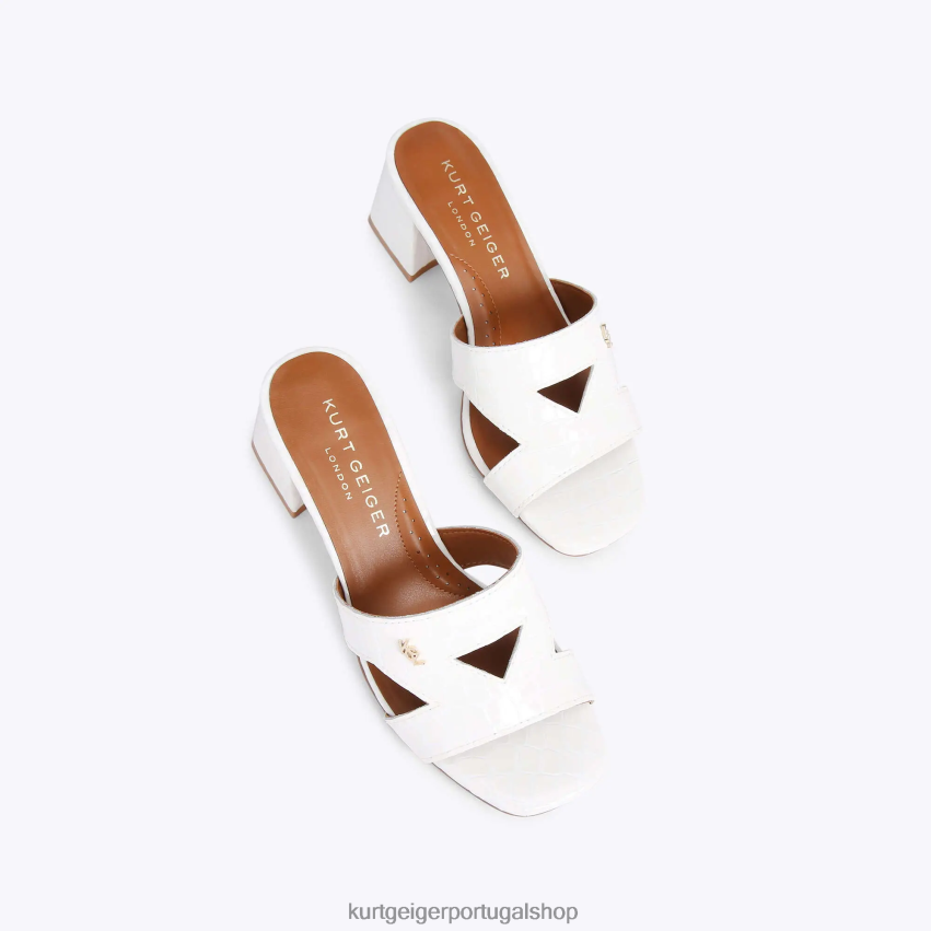 Kurt Geiger mulheres bloco odina de Londres 8J6X00436 branco | calçados