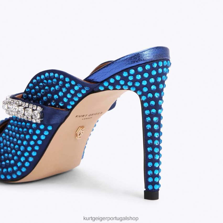 Kurt Geiger mulheres cristal do duque de londres 8J6X00417 azul escuro | calçados