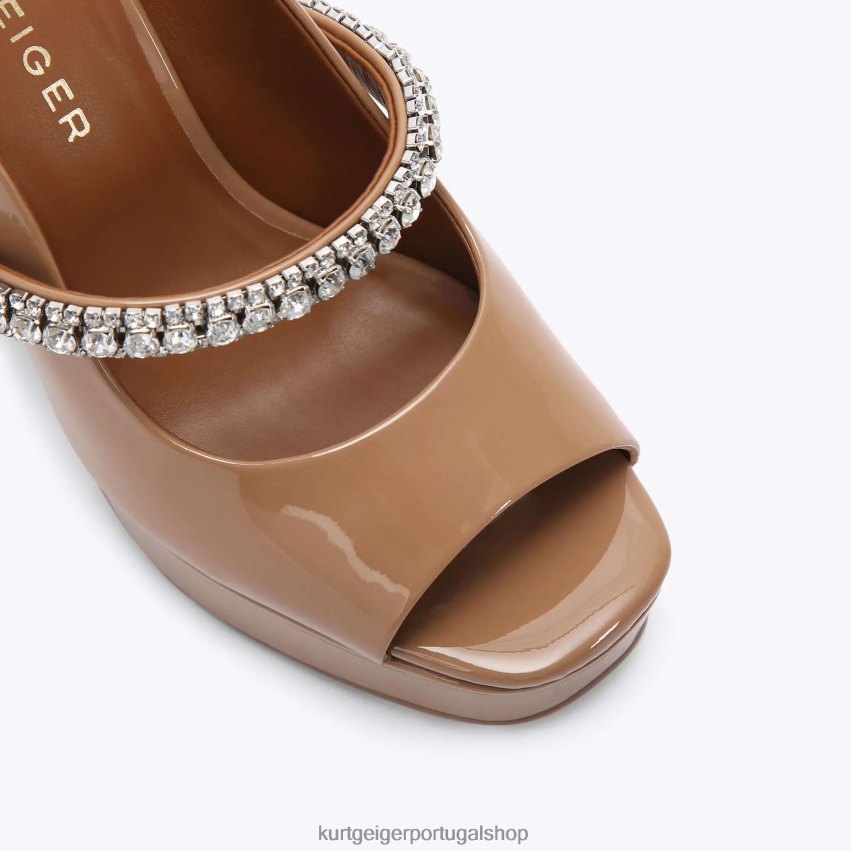 Kurt Geiger mulheres londres duque plataforma peep toe 8J6X00341 camelo | calçados