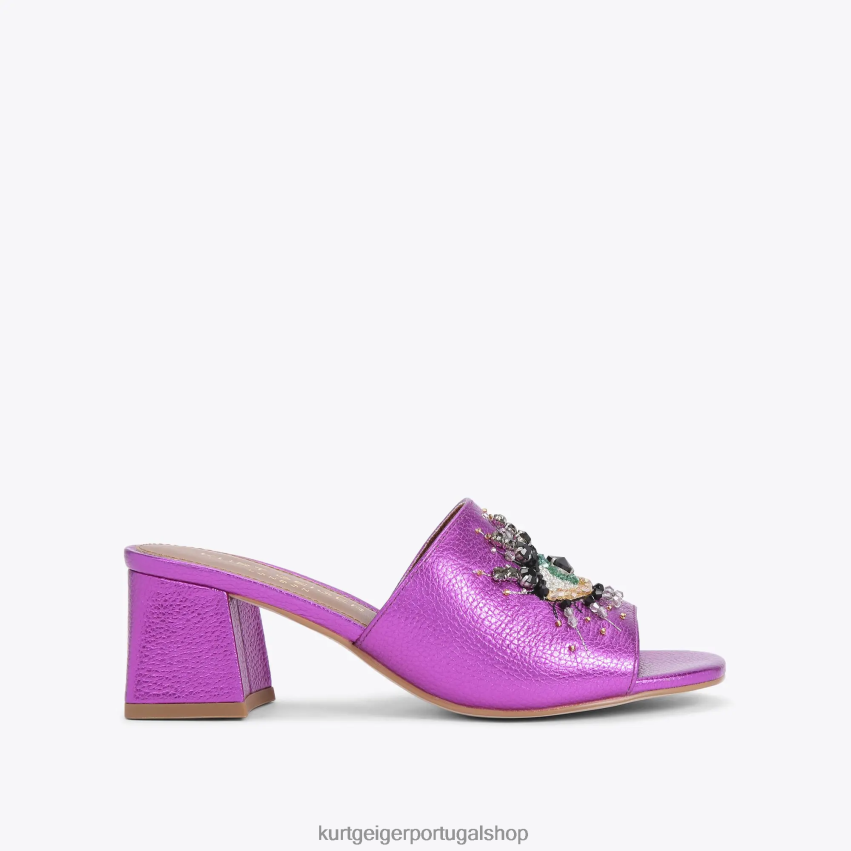 Kurt Geiger mulheres olho de bloco de azeitona de Londres 8J6X00666 Fushia | calçados