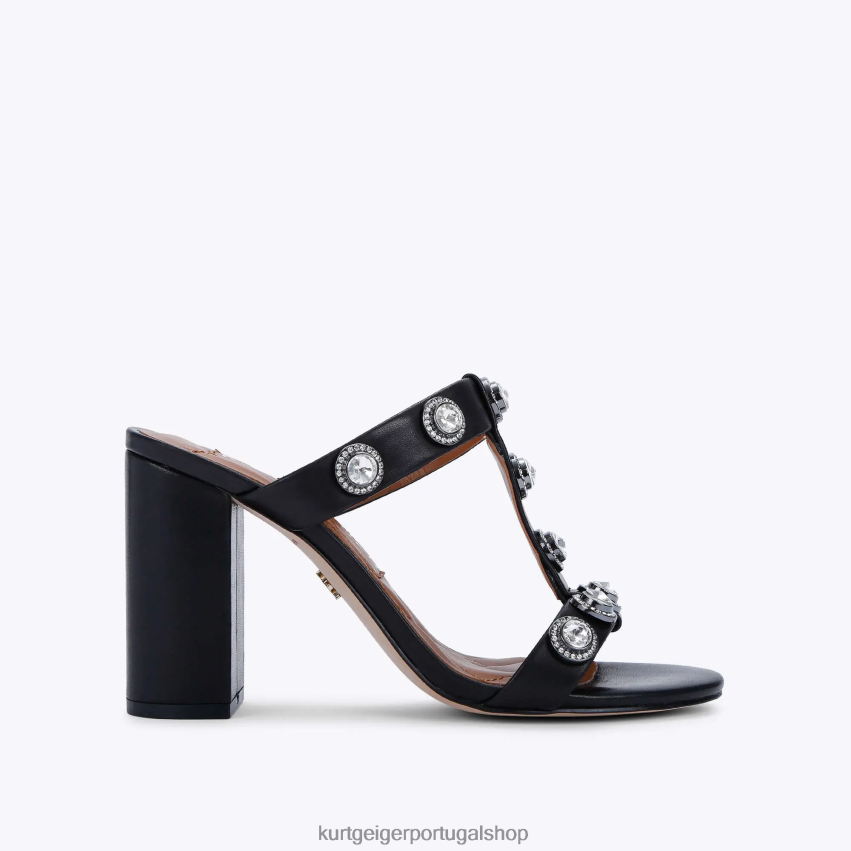 Kurt Geiger mulheres sandália bloco octavia londres 8J6X00392 preto | calçados
