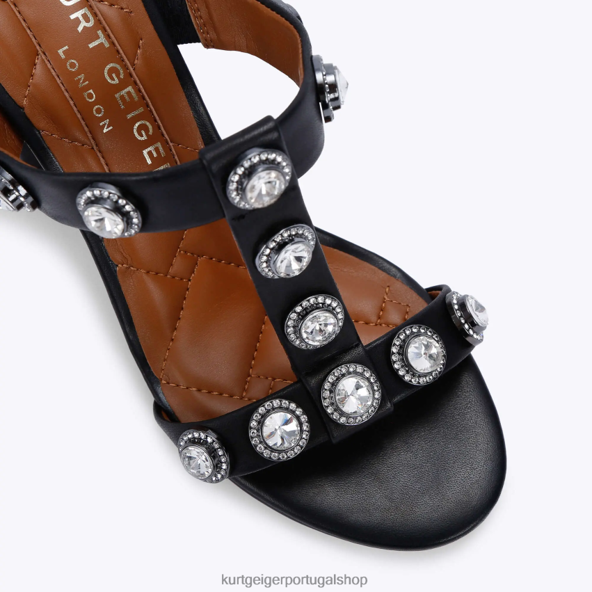 Kurt Geiger mulheres sandália bloco octavia londres 8J6X00392 preto | calçados
