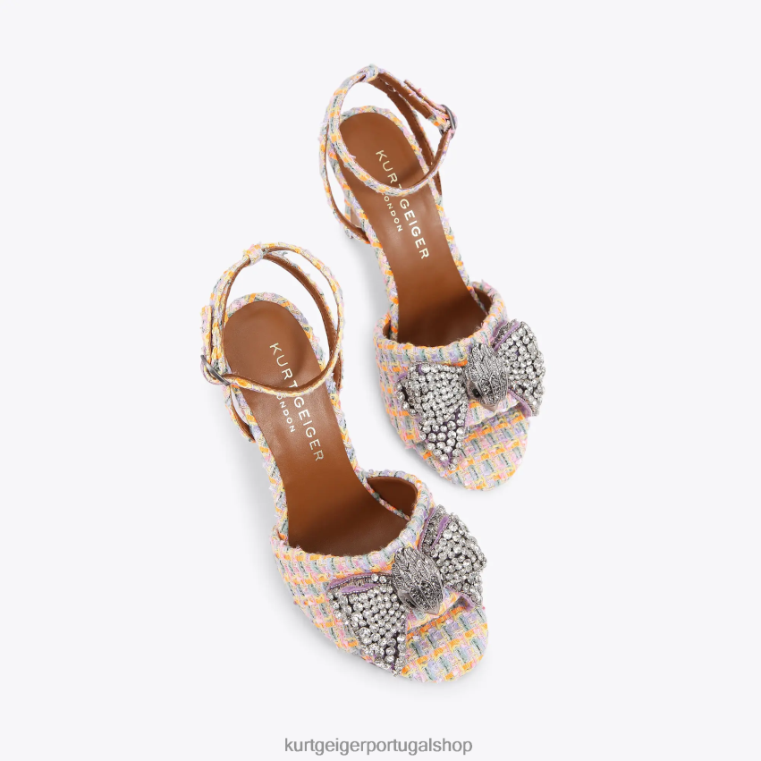 Kurt Geiger mulheres sandália londres kensington com laço 8J6X00289 laranja | calçados