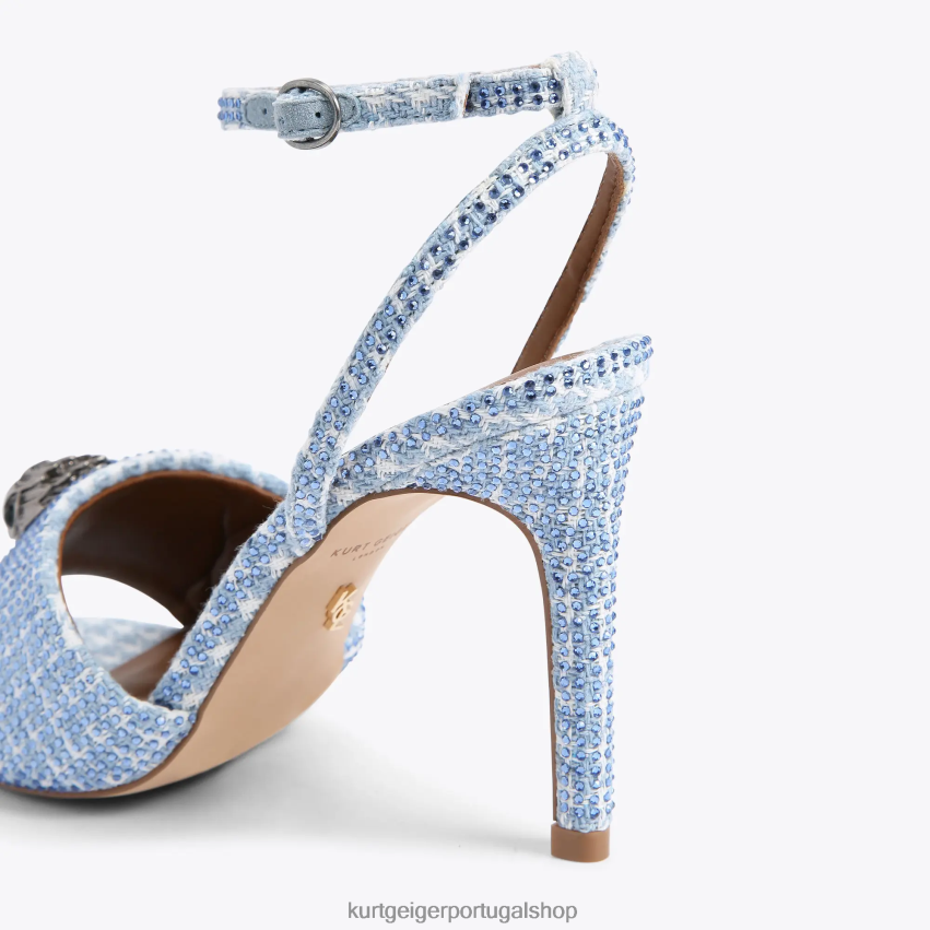 Kurt Geiger mulheres sandalia londres kensington 8J6X00670 meio azul | calçados