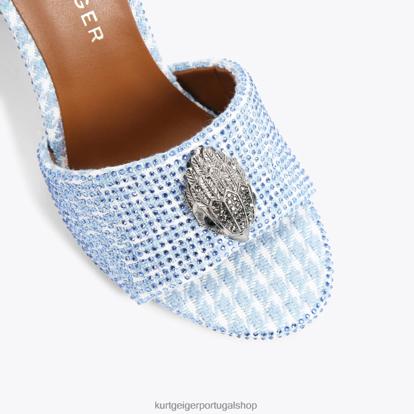 Kurt Geiger mulheres sandalia londres kensington 8J6X00670 meio azul | calçados