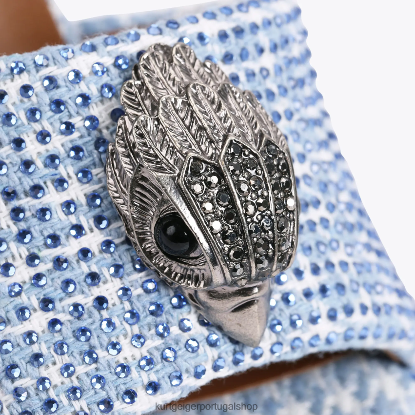 Kurt Geiger mulheres sandalia londres kensington 8J6X00670 meio azul | calçados