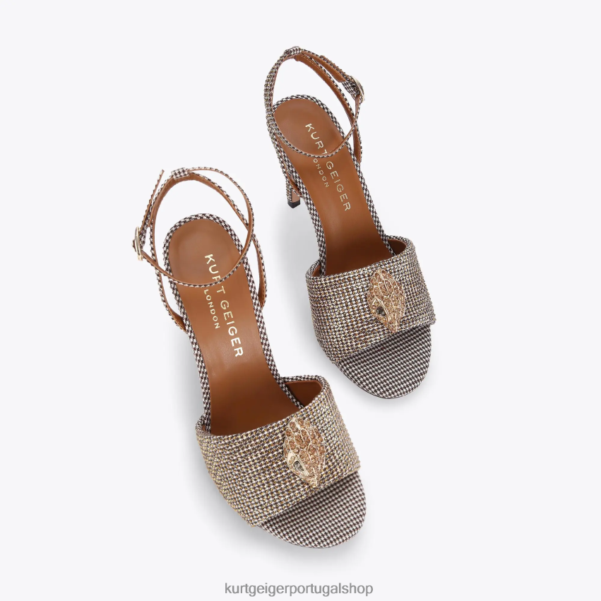 Kurt Geiger mulheres sandalia londres kensington 8J6X00672 bege | calçados