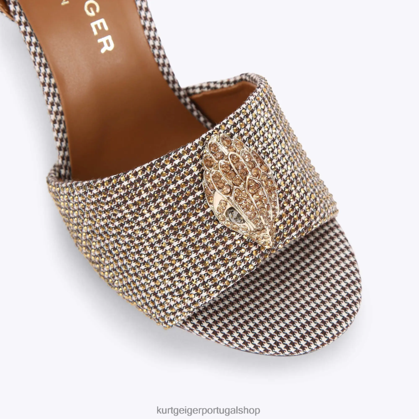 Kurt Geiger mulheres sandalia londres kensington 8J6X00672 bege | calçados