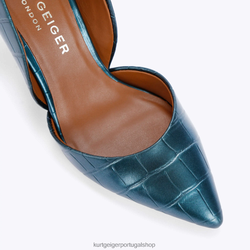 Kurt Geiger mulheres título de Londres 90 8J6X00410 cerceta | calçados