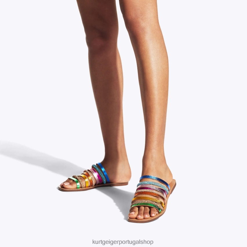 Kurt Geiger mulheres Londres margarida arco-íris 8J6X00222 combinação de metal | calçados