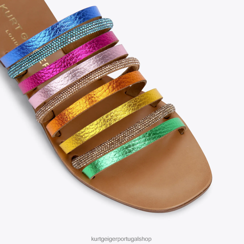 Kurt Geiger mulheres Londres margarida arco-íris 8J6X00222 combinação de metal | calçados