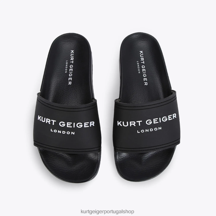 Kurt Geiger mulheres controle deslizante de piscina kgl de Londres 8J6X00454 preto | calçados