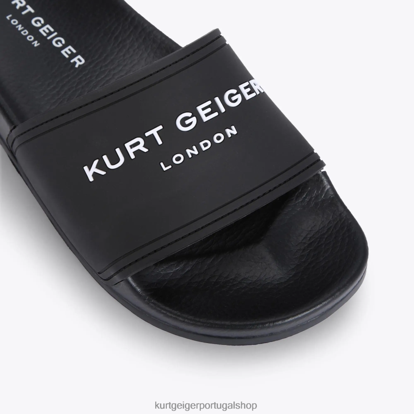 Kurt Geiger mulheres controle deslizante de piscina kgl de Londres 8J6X00454 preto | calçados