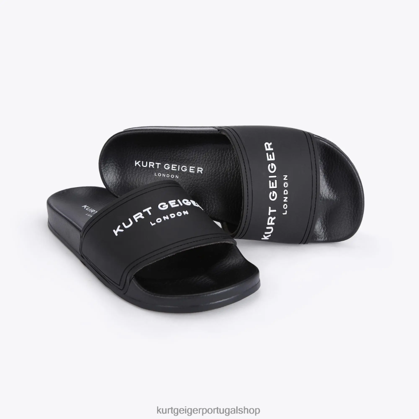 Kurt Geiger mulheres controle deslizante de piscina kgl de Londres 8J6X00454 preto | calçados