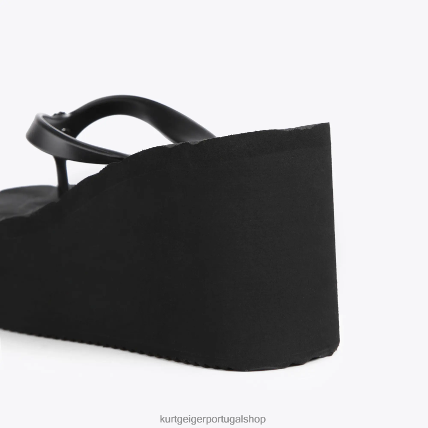 Kurt Geiger mulheres cunha de chinelo londres kensington 8J6X00434 preto | calçados