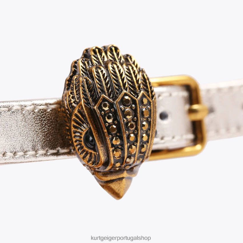 Kurt Geiger mulheres cunha de shoreditch de londres 8J6X00438 ouro | calçados