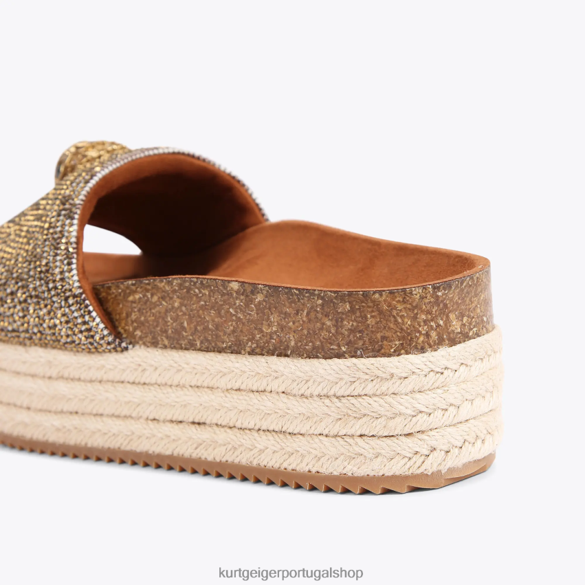Kurt Geiger mulheres forma plana londres kensington 8J6X00440 bege | calçados