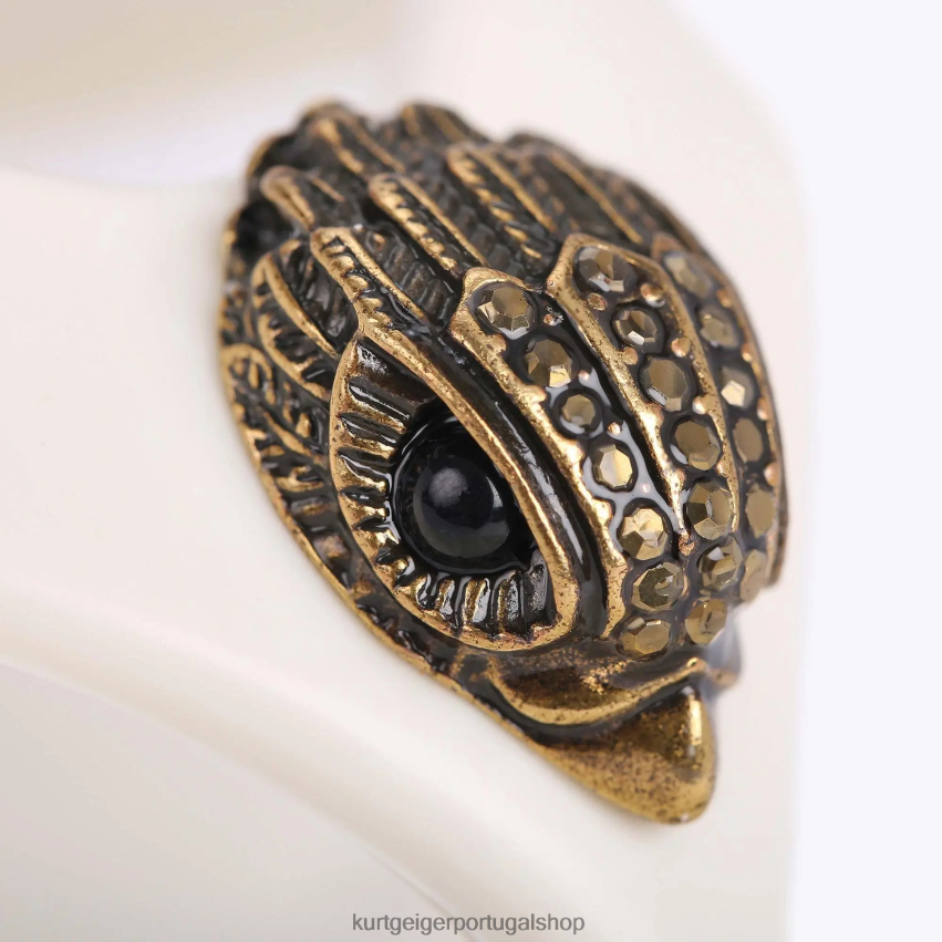 Kurt Geiger mulheres londres kensington q flip-flop 8J6X00450 osso | calçados