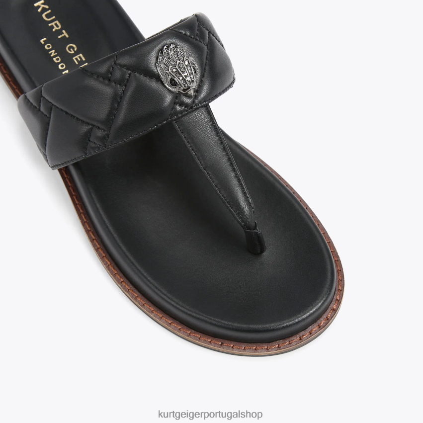 Kurt Geiger mulheres londres kensington t-bar robusto 8J6X00431 preto | calçados