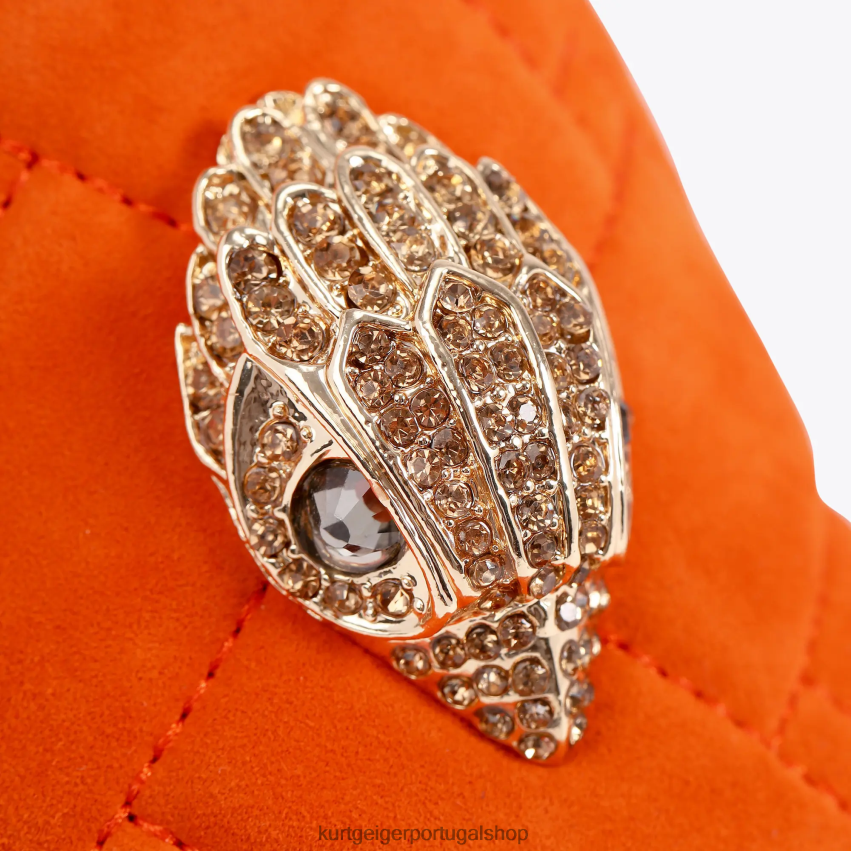 Kurt Geiger mulheres mule de cunha londres kensington 8J6X00287 laranja | calçados