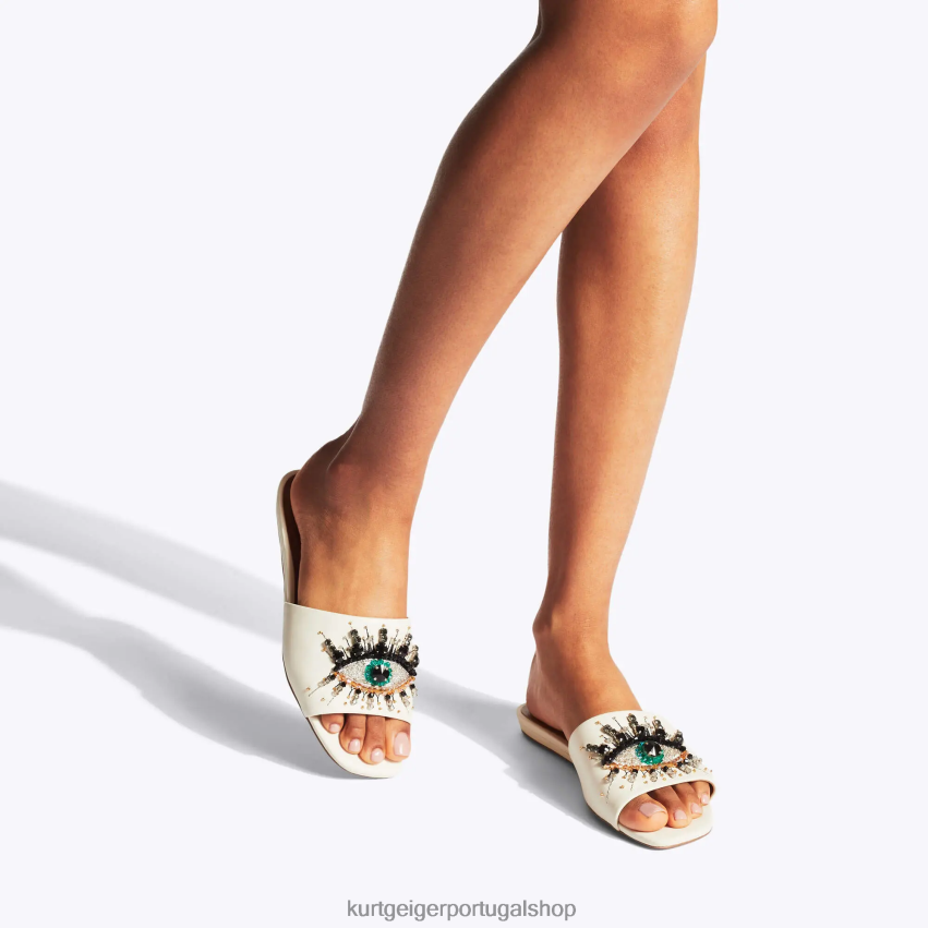 Kurt Geiger mulheres sandália london eye 8J6X00353 osso | calçados