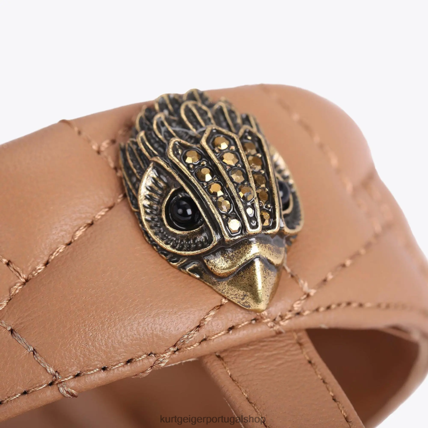 Kurt Geiger mulheres sandália london kensington t-bar 8J6X00452 camelo | calçados