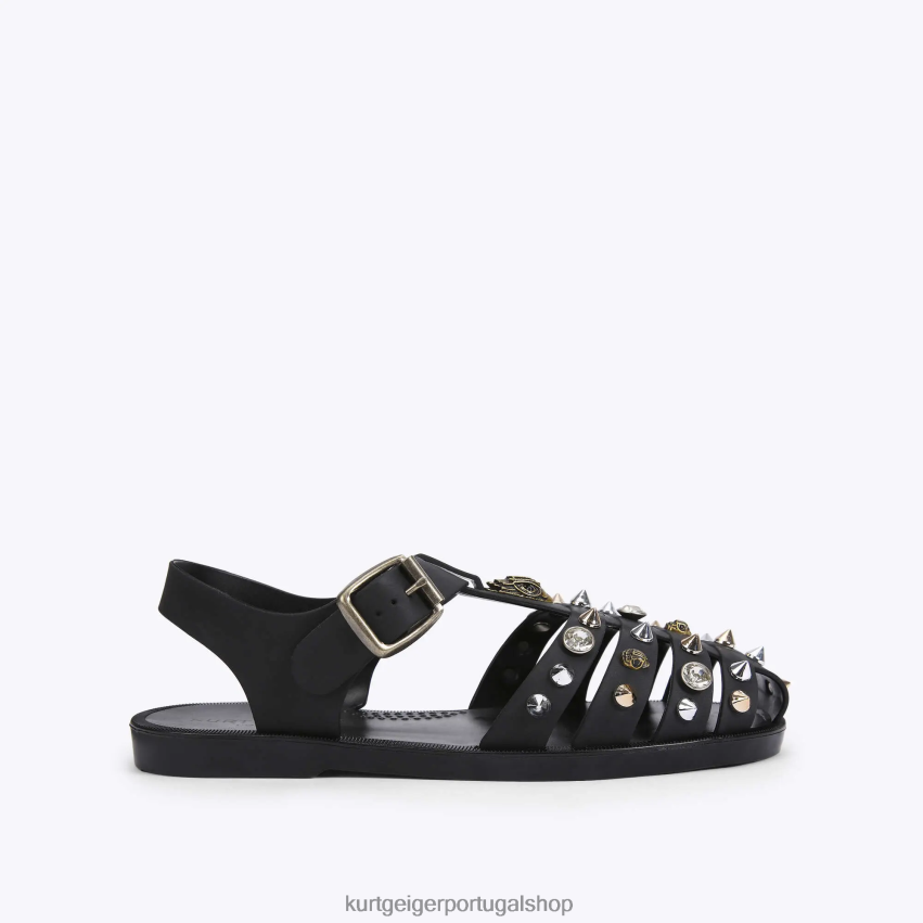 Kurt Geiger mulheres sandália pescador madelyn londrina 8J6X00449 preto | calçados