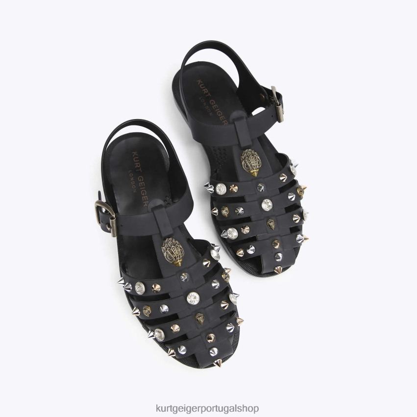 Kurt Geiger mulheres sandália pescador madelyn londrina 8J6X00449 preto | calçados