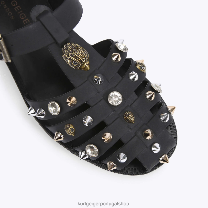 Kurt Geiger mulheres sandália pescador madelyn londrina 8J6X00449 preto | calçados