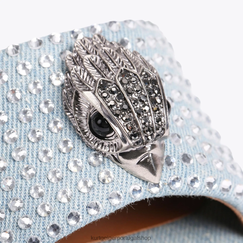 Kurt Geiger mulheres sandália rasteira londres kensington 8J6X00349 azul outro | calçados