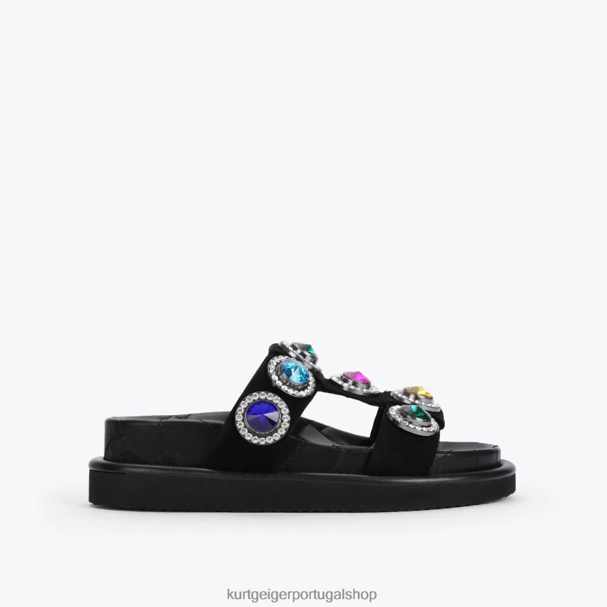 Kurt Geiger mulheres sandalia orson cristal londres 8J6X00215 preto | calçados