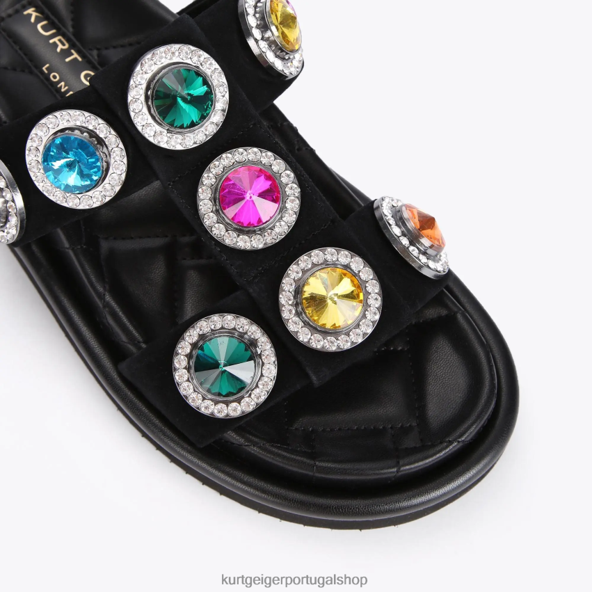 Kurt Geiger mulheres sandalia orson cristal londres 8J6X00215 preto | calçados