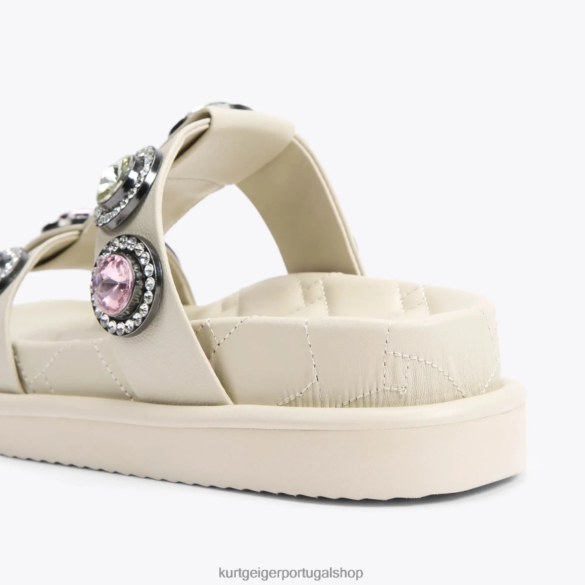 Kurt Geiger mulheres sandalia orson cristal londres 8J6X00428 combinação óssea | calçados