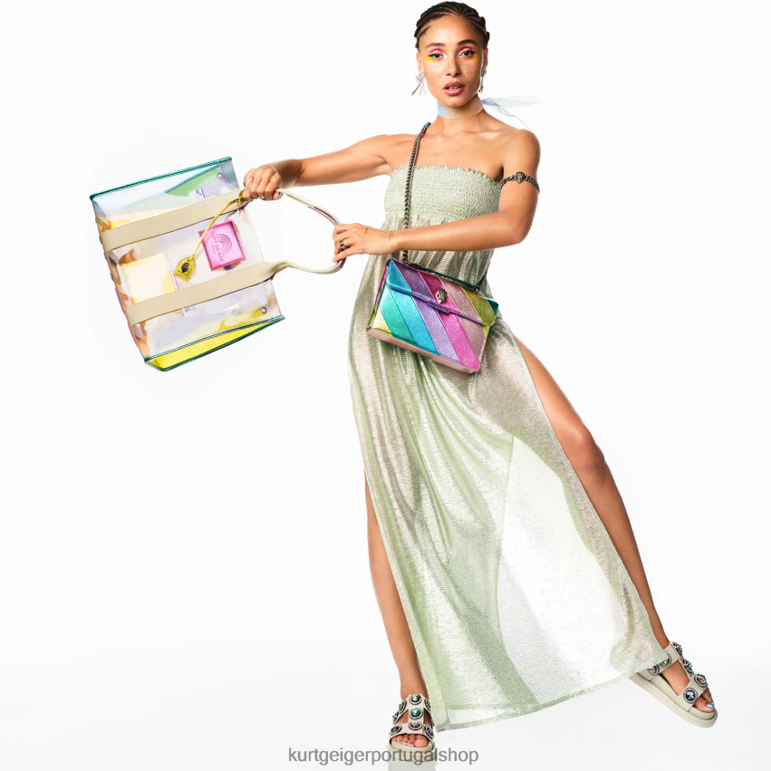 Kurt Geiger mulheres sandalia orson cristal londres 8J6X00428 combinação óssea | calçados