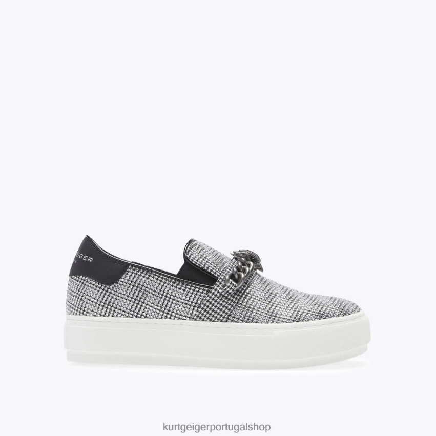 Kurt Geiger mulheres londres laney chelsea slip on 8J6X00376 prata | calçados