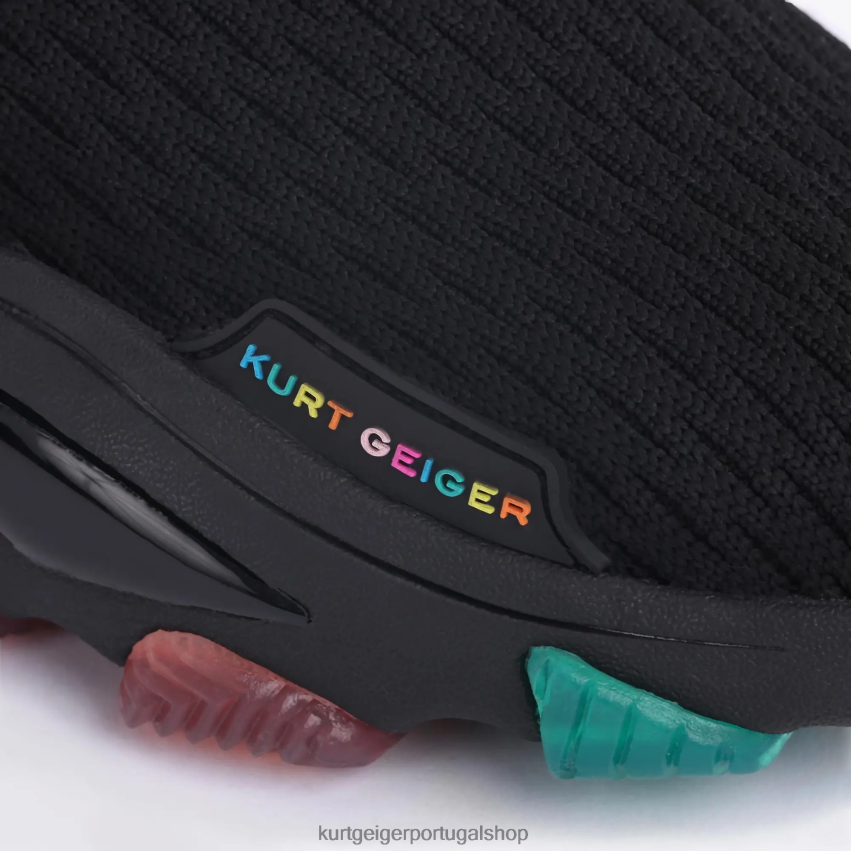 Kurt Geiger mulheres meia de tricô lettie londres 8J6X00167 combinação preta | calçados