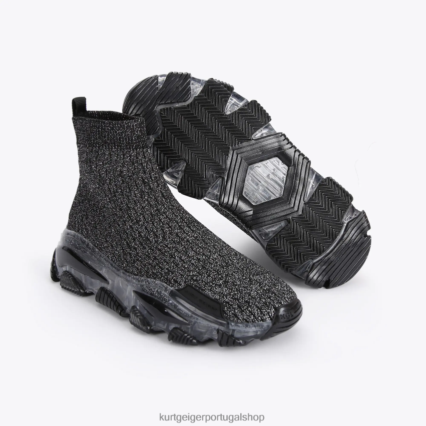 Kurt Geiger mulheres meia de tricô lettie londres 8J6X00393 preto outro | calçados