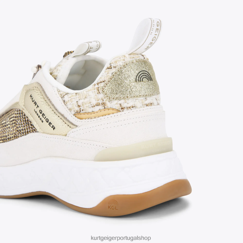 Kurt Geiger mulheres tênis londres kensington 8J6X00294 bege | calçados