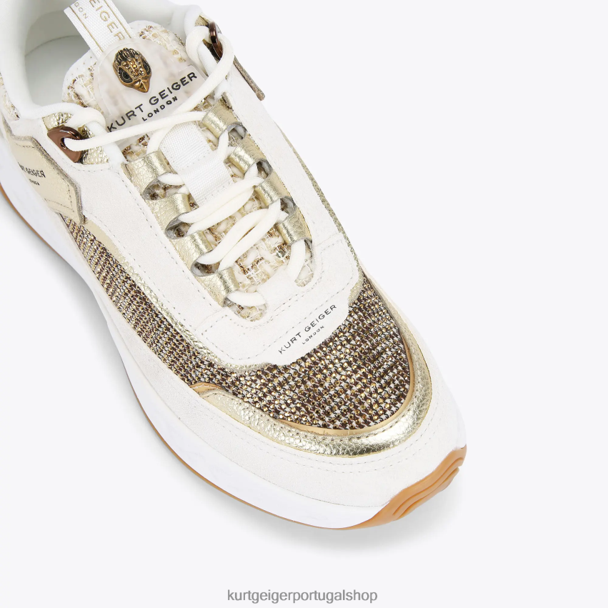 Kurt Geiger mulheres tênis londres kensington 8J6X00294 bege | calçados